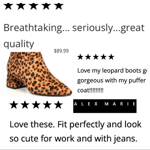 SOLD! Alex Marie Tionna Leopard Haircalf Block Heel Booties NWT - Picture 10 of 13